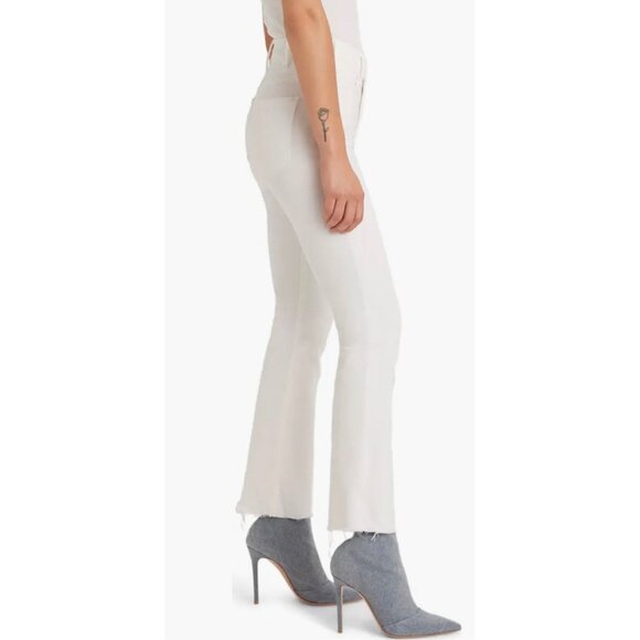 Mother Jeans The Hustler Ankle Fray Fairest of them all White 27 New With Tags - Picture 3 of 16